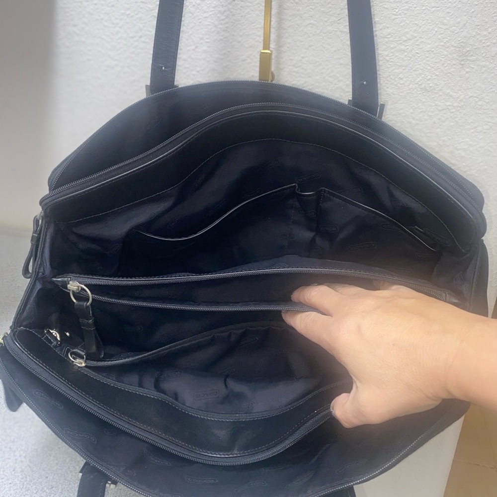 Coach Vintage Mercer Twill and Leather Black Satchel EUC - Picture 10 of 15
